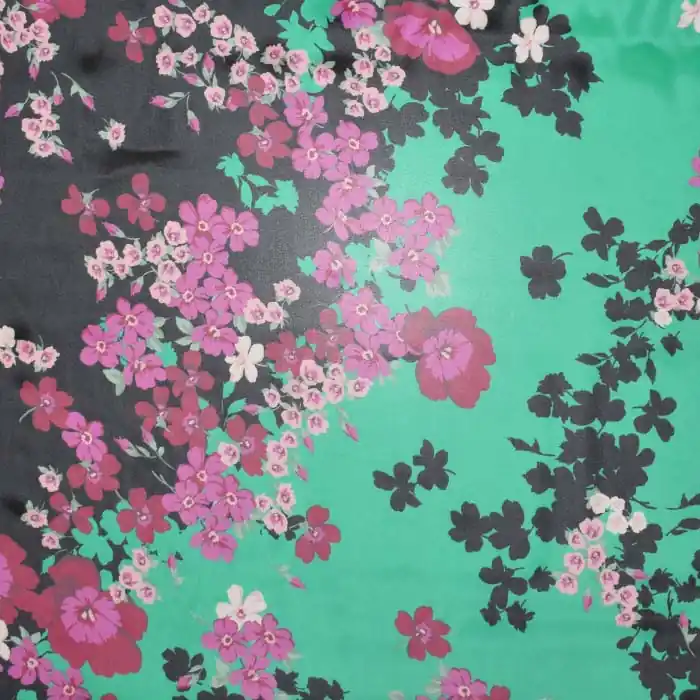 Gewebe, Viskose, Chiffon, floral, 27176-04 Meistverkauft