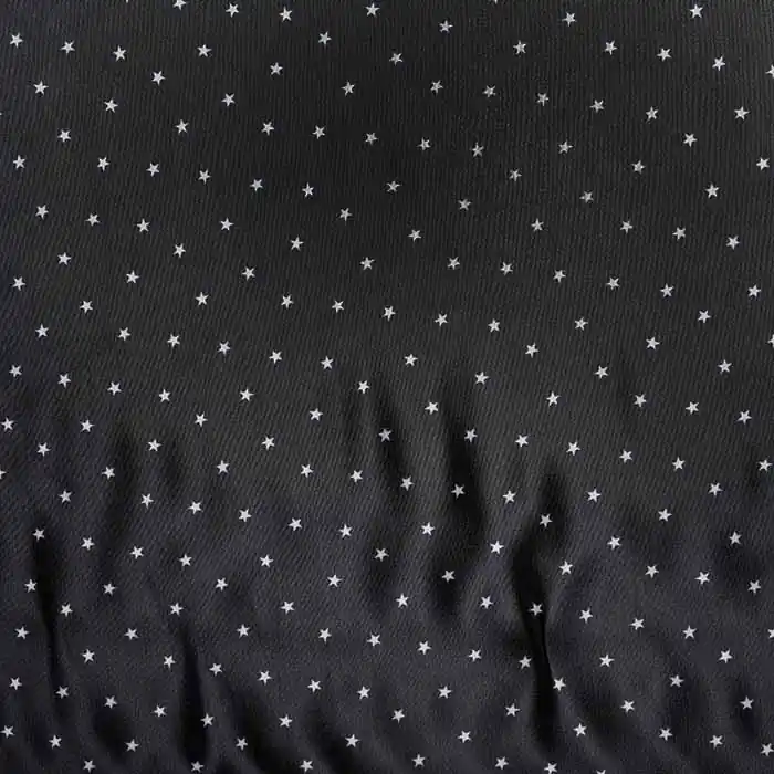 Gewebe, Viskose, Chiffon, Sterne, 27176-02 Wochenendangebot