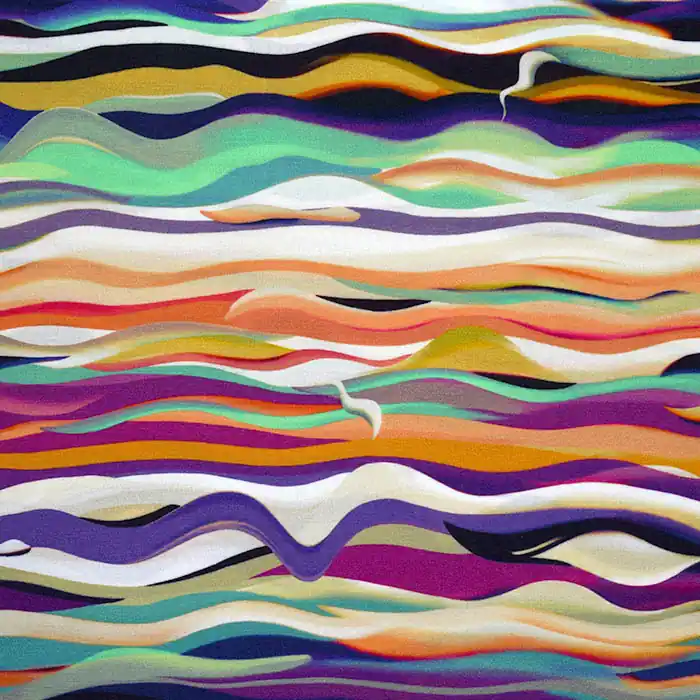 Gewebe, Viskose, abstrakt, 25894-162, violett-orange Super-Preis