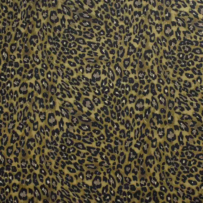 Satin, Viskose, tierisch, 28002-52, grün-braun Geprüft