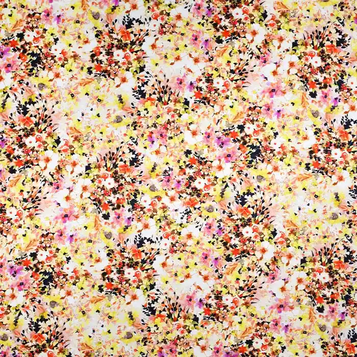 Preisknaller Seide, Satin, floral, 25006-7