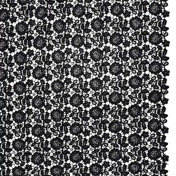 Neue Ware Spitze, floral, 27567-1001, schwarz