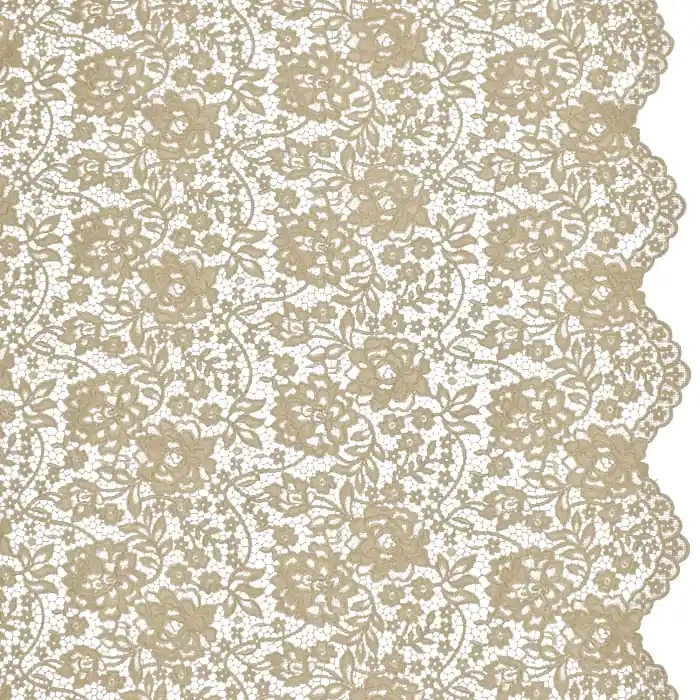 Abverkauf Spitze, floral, 27566-230, beige