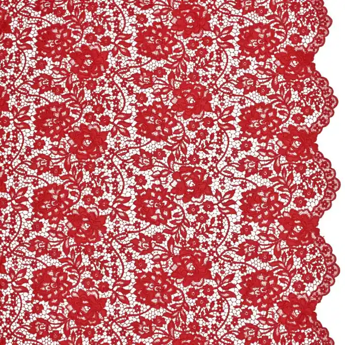 Im Trend Spitze, floral, 27566-410, rot