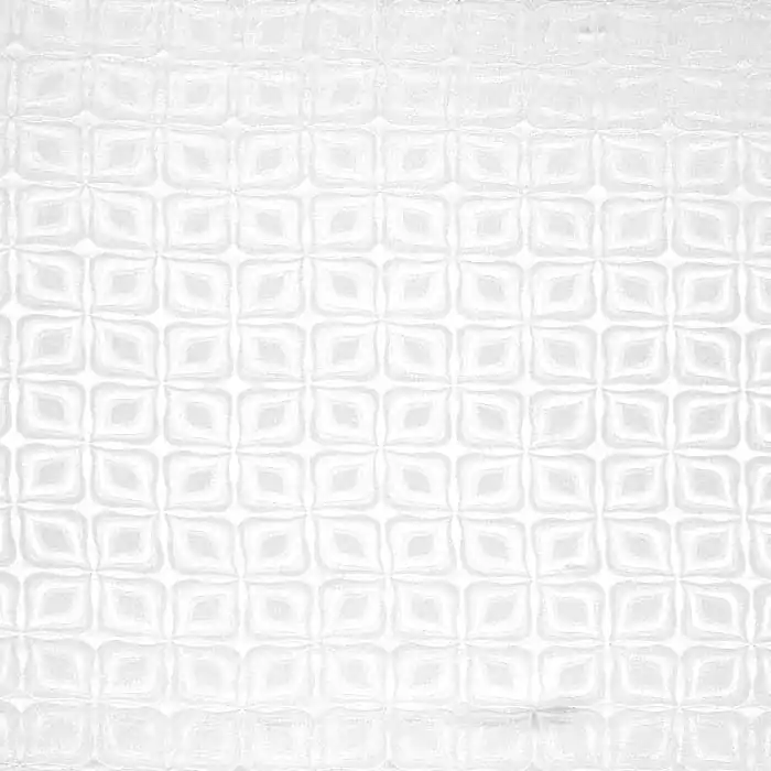 Seide, Satin, geometrisch, 27576, weiß Mengenrabatt