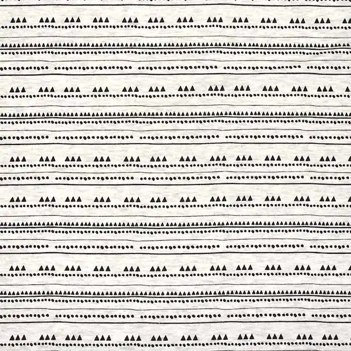 Sweatshirtstoff, flauschig, geometrisch, 21729-001, schwarz Preisreduziert