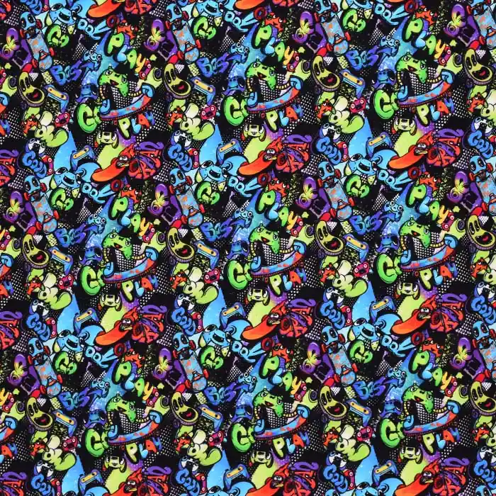 Geld-Zurück-Garantie Sweatshirtstoff, digital, jugendlich, 27530-09