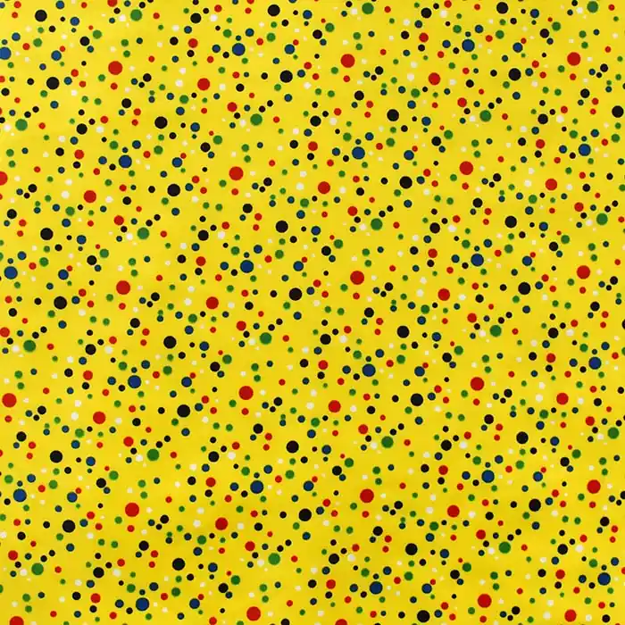 Satin, Polyester, Punkte, 27504-06, gelb Top-Seller