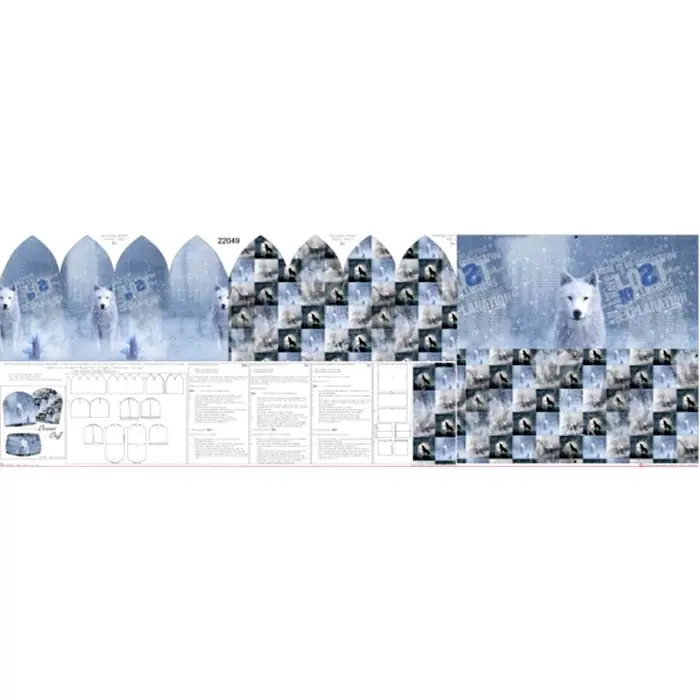 Top-Preis Sweatshirtstoff, digital, Mütze und Schal, 27463