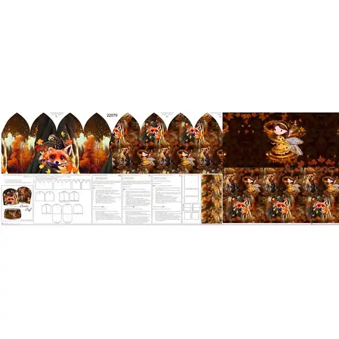 Top-Qualität Sweatshirtstoff, digital, Mütze und Schal, 27468