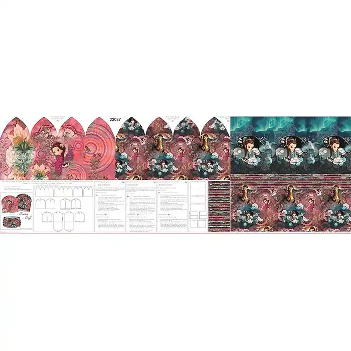 Sweatshirtstoff, digital, Mütze und Schal, 27469 Markenprodukt