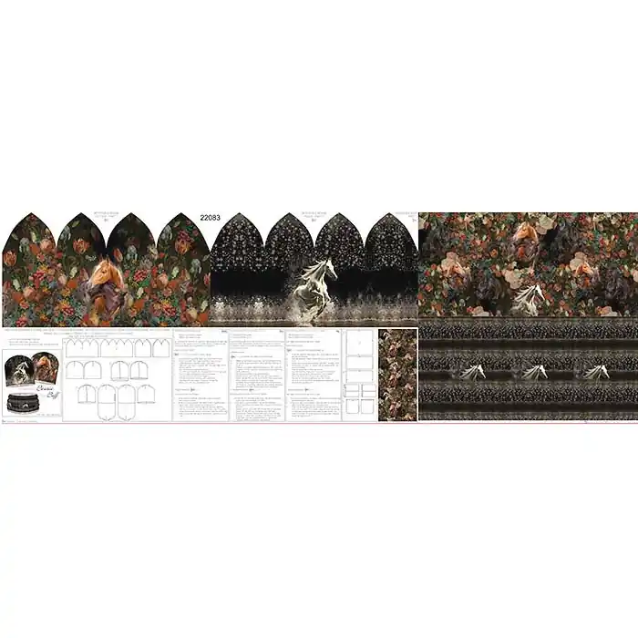 Preisknaller Sweatshirtstoff, digital, Mütze und Schal, 27464