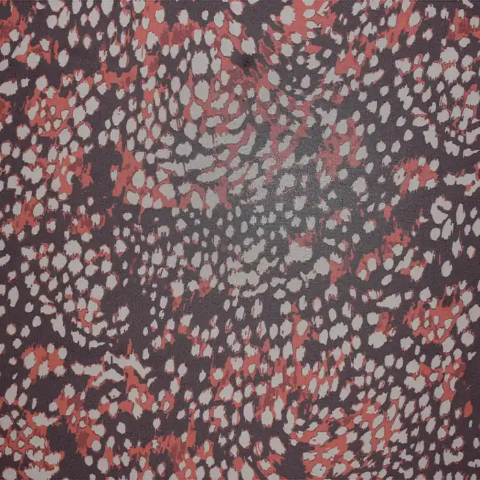 Chiffon, Polyester, tierisch, 27377-03, rot Neu Im Sortiment