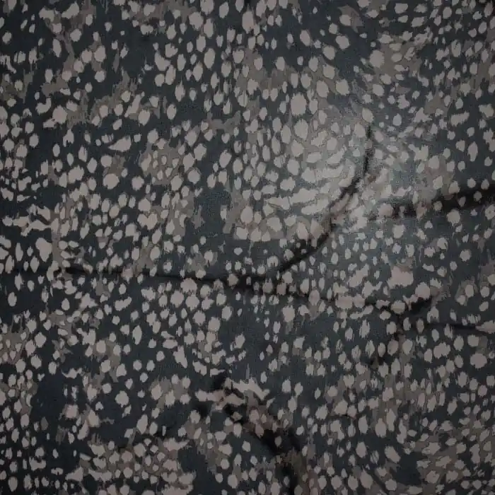 Begrenztes Angebot Chiffon, Polyester, tierisch, 27377-10, schwarz