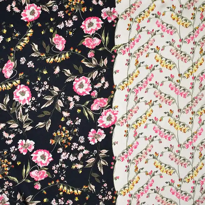 Gewebe, dünn, floral, 27175-03 Mega-Angebot