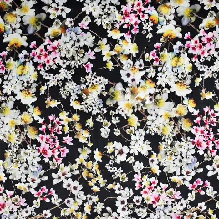 Jersey, Polyester, floral, 27227-04 Exklusiv
