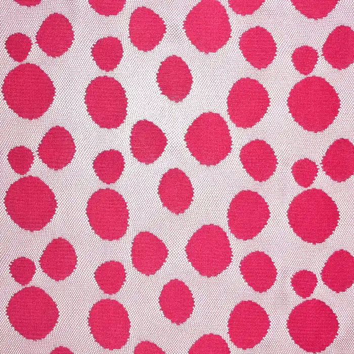 Mengenrabatt Netz, Polyester, Punkte, 26767-372, rosa