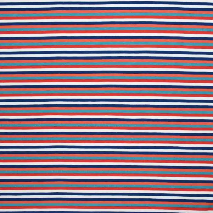 Preis Gesenkt Jersey, Baumwolle, Streifen, 26947-11, sahne