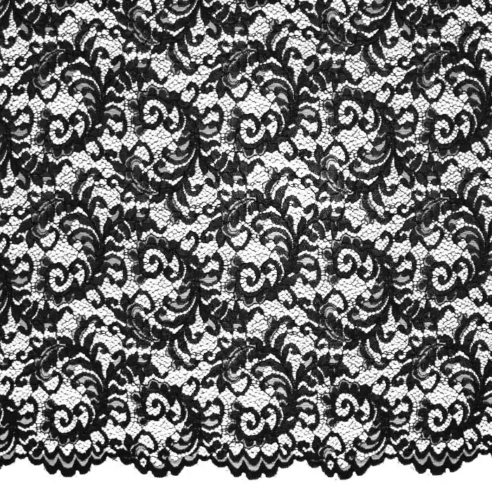 Spitze, Ornament, 22042-1001, schwarz Rabatt