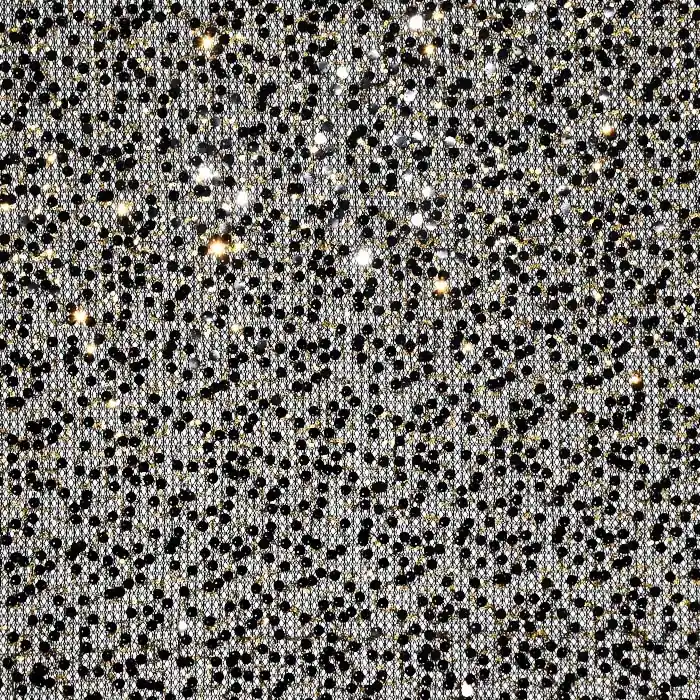 Neue Kollektion Pailletten auf Netz, 26649-075, schwarz-golden
