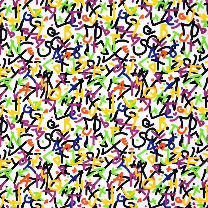 Heißes Angebot Sweatshirtstoff, Buchstaben, 26628-999