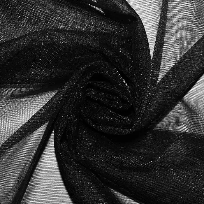 Tüll, weich, glänzend, 26490-05, schwarz Bestpreis