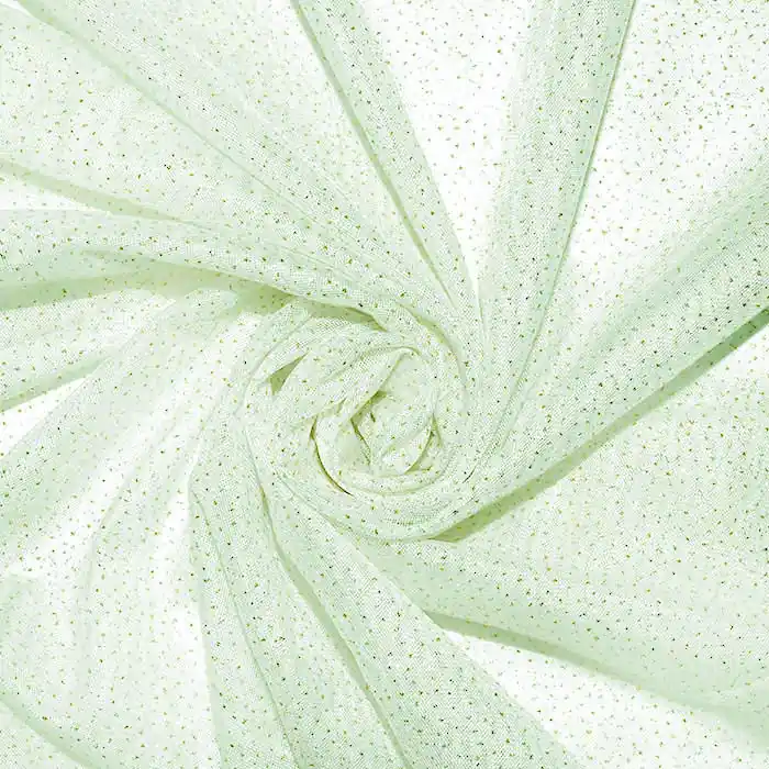 Tüll, weicher, Glitter, 20387-010, golden-mint Top-Angebot