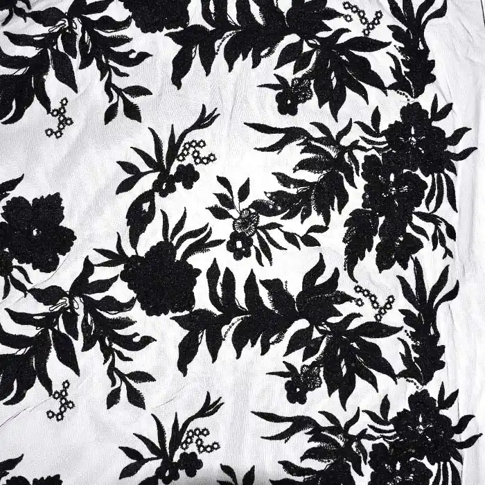 Bestseller Spitze, dehnbar, floral, 22417-1001, schwarz