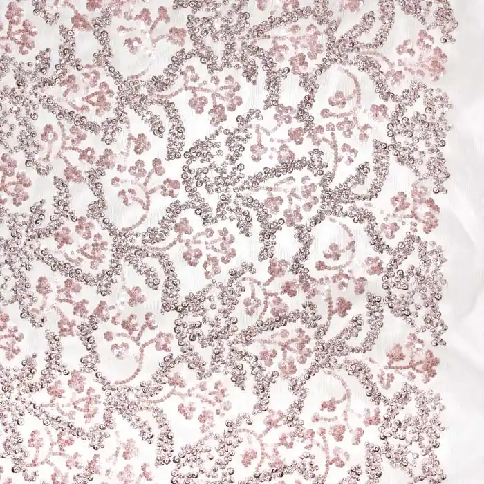 Spitze, dehnbar, floral, 25009-688, rosa Direktkauf