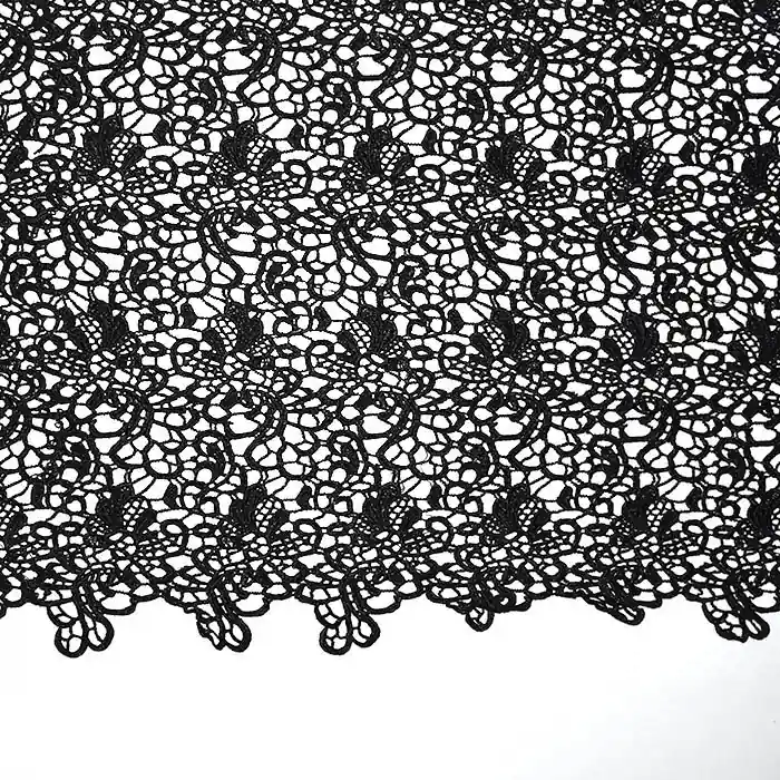 Ausverkauf Spitze, floral, 25851-1001, schwarz