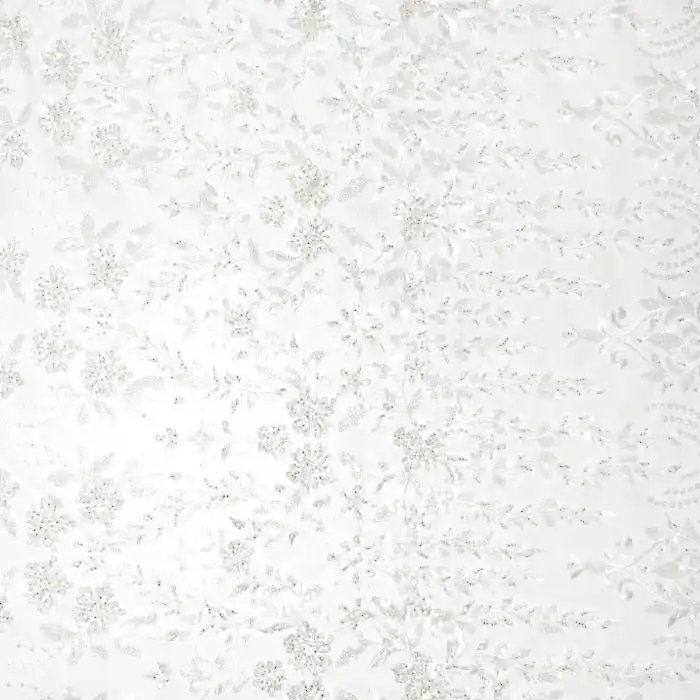 Spitze mit Pailletten, floral, 26213-010, sahne Kostenloser Versand