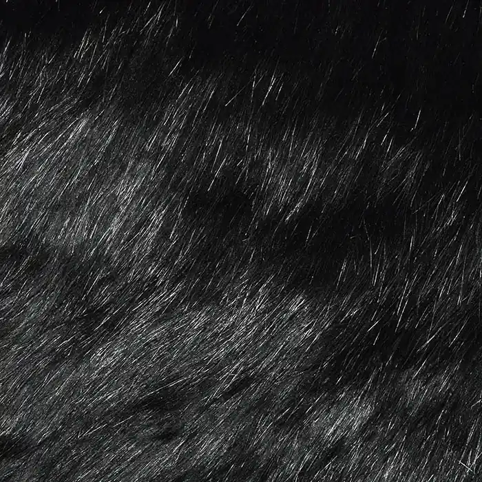 Hochwertig Kunstpelz, langhaar, 26233-01, schwarz