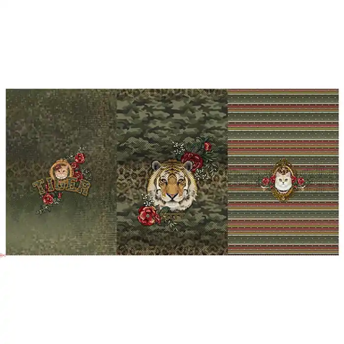 Geld-Zurück-Garantie Sweatshirtstoff, digital, Tiere, 26242