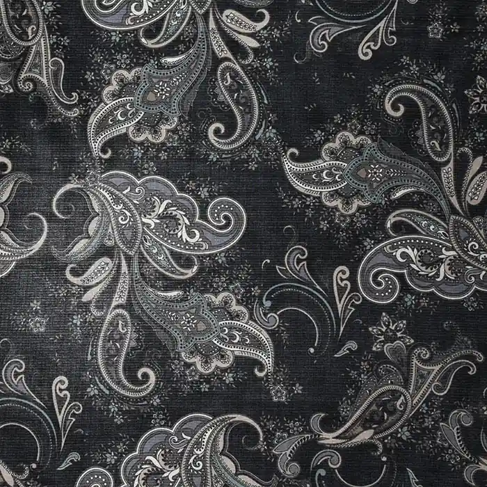 Side, Chiffon, Ornament, 26188-02, schwarz Markenware