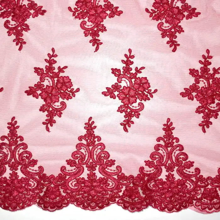 Spitze, dehnbar, floral, 26093-850, rot Meistverkauft