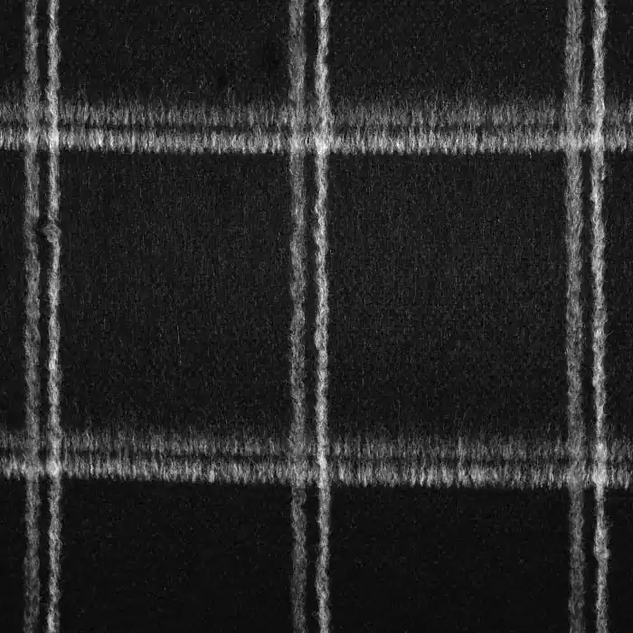 Wolle für Mäntel, Karo, 26143-03, schwarz-grau Versand Am Gleichen Tag