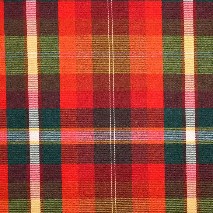 Mengenrabatt Anzugstoff, Karo, 22006-27, orange-grün