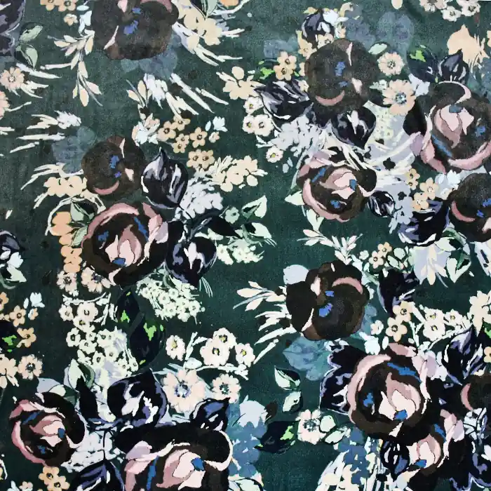 Echt Plüsch, Polyester, floral, 21786-21