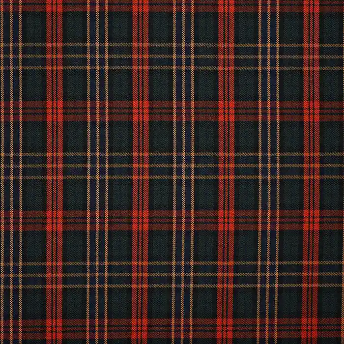 Anzugstoff, Karo, 25014-24, schwarz-orange Expressversand