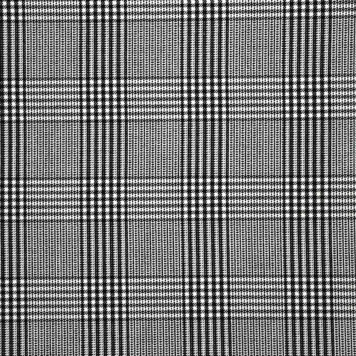 Anzugstoff, Karo, 25014-36, schwarz-weiß Direkt Vom Hersteller