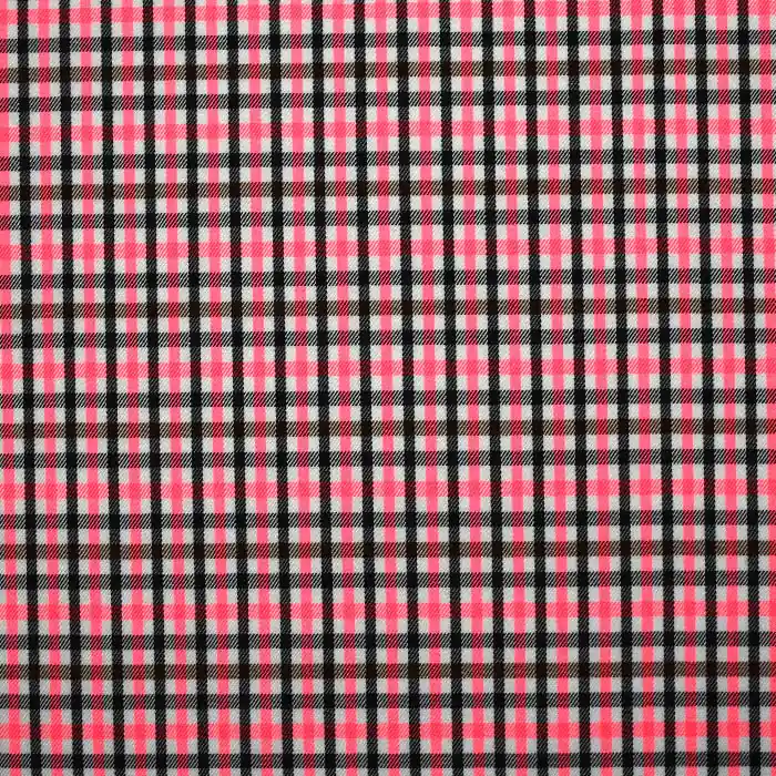 Jetzt Bestellen Anzugstoff, Karo, 25861-003, neon rosa