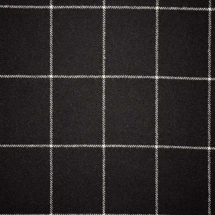 Wolle für Mäntel, Karo, 25304-6, schwarz-weiß Neue Ware