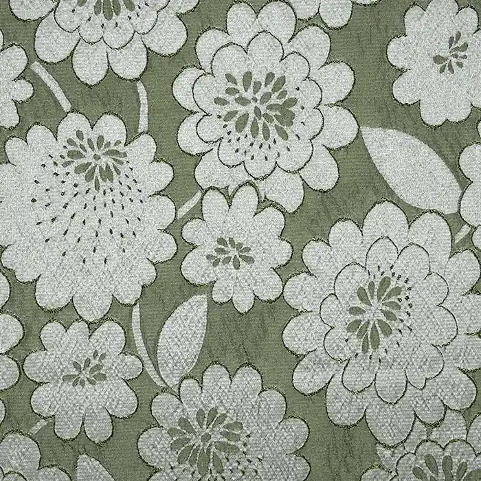 Jacquard, Seide, floral, 25790-2, grün Günstig