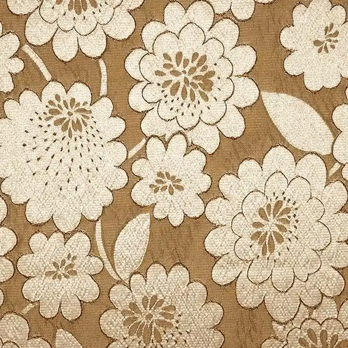Zertifiziert Jacquard, Seide, floral, 25790-4, orange