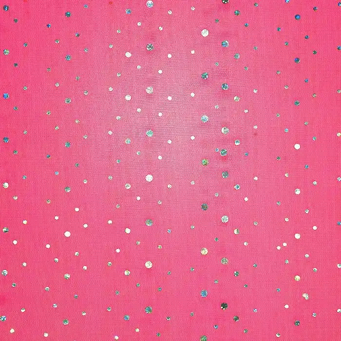 Heißes Angebot Netzstoff, elastisch, Glitter, 25969-11, neon rosa