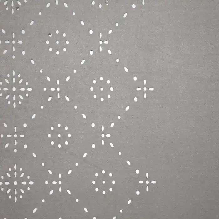 Premium Wildleder, geschliffene Wirkware, floral, 25980-02, grau-beige