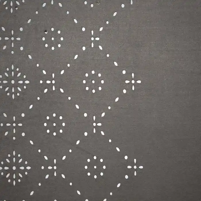 Saisonangebot Wildleder, geschliffene Wirkware, floral, 25980-03, grau