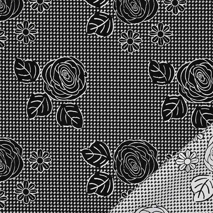 Gewebe, elastisch, floral, 23181 Neue Ware