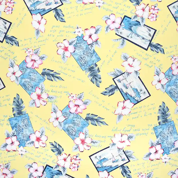 Leinen, Baumwolle, Druck, 22521-47, gelb Preiswert