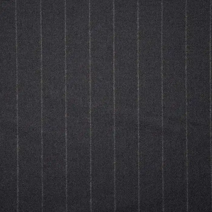 Top-Qualität Wolle, für Anzüge, Streifen, 25269-01, schwarz